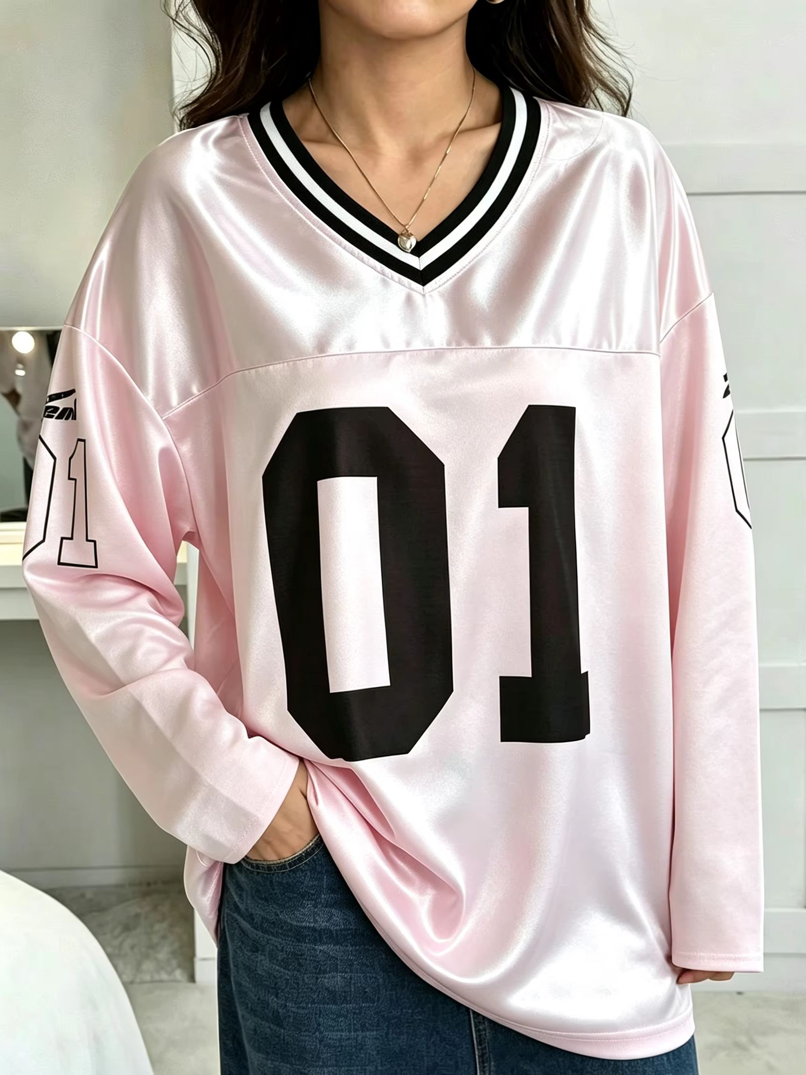 Vintage Fashion Enthusiasts - Maglietta a Maniche Lunghe Oversize Vintage