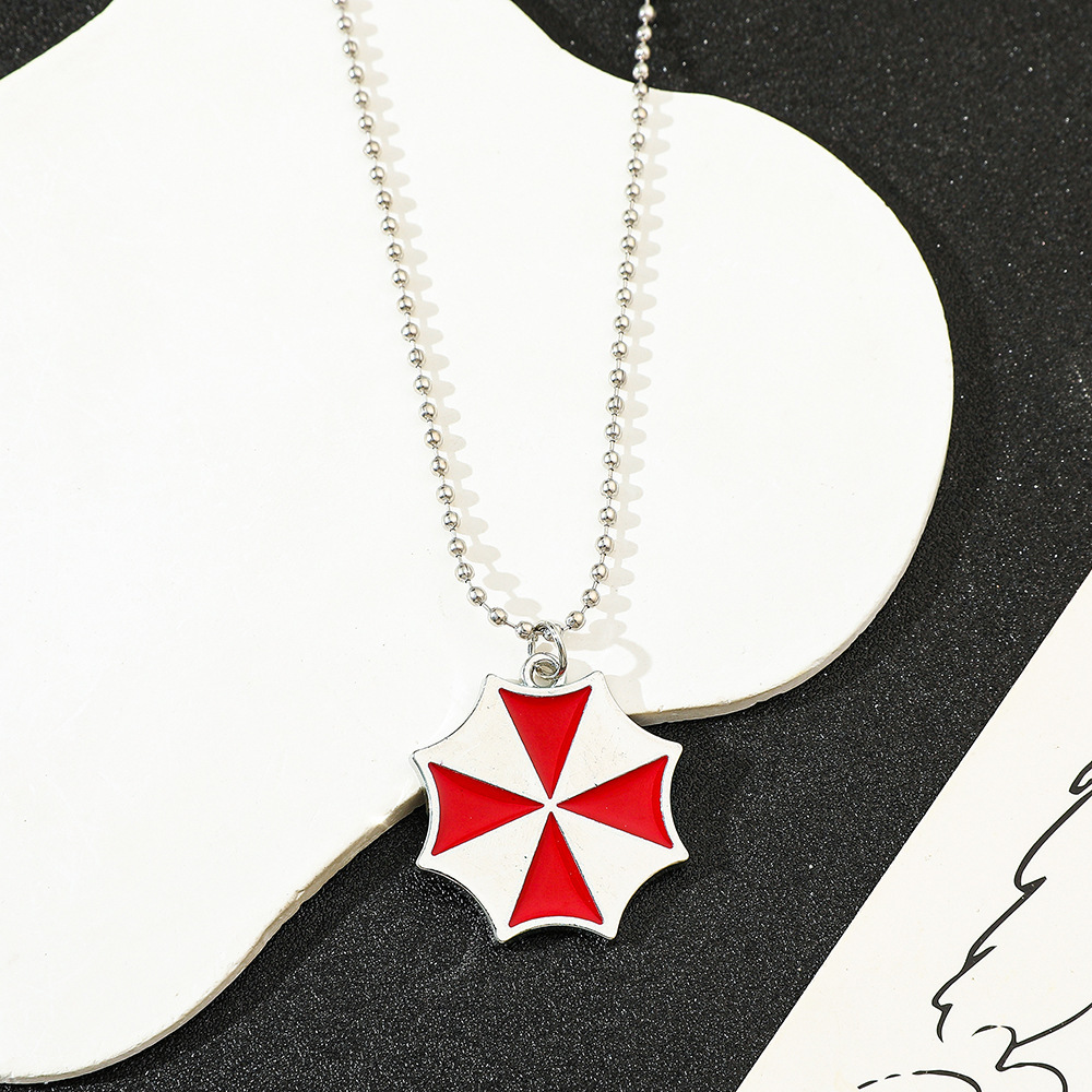 Vintage Fashion Enthusiasts - Collana con Ciondolo Ombrello Rosso Vintage,