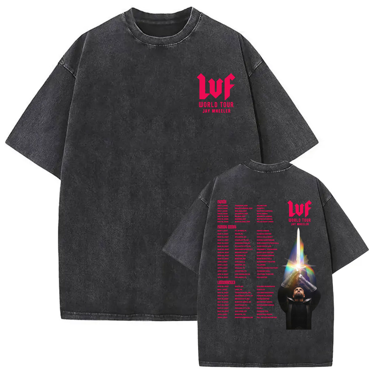 Vintage Fashion La - T-shirt vintage lavata del rapper Jay