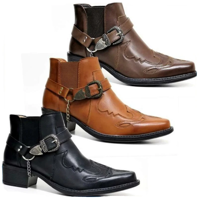 Vintage Fashion Enthusiasts - Stivali da Cowboy Vintage da Uomo