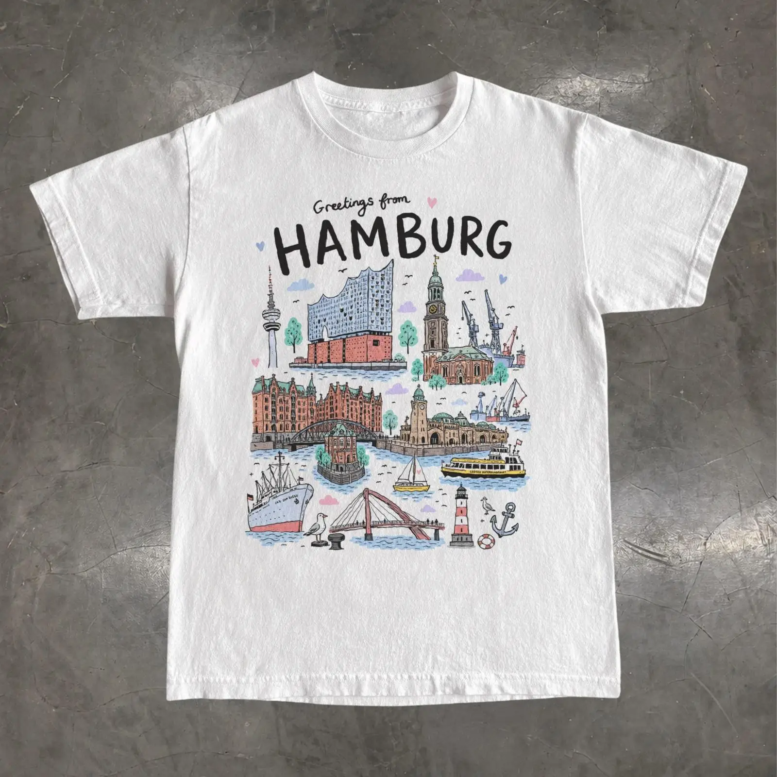 Maglietta Hamburg Germania Elb - Vintage Fashion Hamburg recensione e prezzo